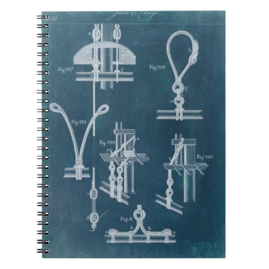 Nautical Detail blauwdruk IV Notitieboek (Voorkant)