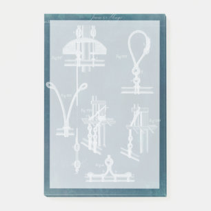 Nautical Detail blauwdruk IV Post-it® Notes