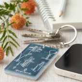 Nautical Detail blauwdruk IV Sleutelhanger (Voorkant Rechts)