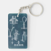 Nautical Detail blauwdruk IV Sleutelhanger (achterkant)