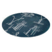 Nautical Detail blauwdruk IV Snijplank (Hoek)