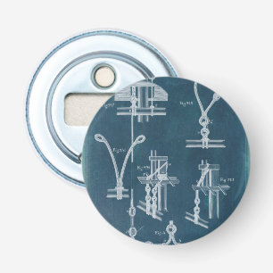 Nautical Detail Blueprint IV Button Flesopener