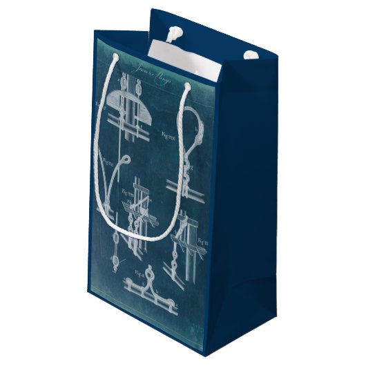 Nautical Detail Blueprint IV Klein Cadeauzakje (Achterkant Gekanteld)