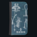 Nautical Detail Blueprint IV Galaxy S4 Portefeuille Hoesje<br><div class="desc">Kaarten en blauwdrukken</div>