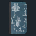 Nautical Detail Blueprint IV Galaxy S4 Portefeuille Hoesje<br><div class="desc">Kaarten en blauwdrukken</div>