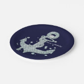 Nautical Diamond Anchor Bling Glam Beach Papieren Bordje (Gekanteld)