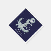 Nautical Diamond Anchor Bling Glam Beach Servetten (Hoek)