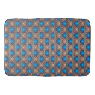 Nautical Diamond Pools & Stripes Pattern Badmat
