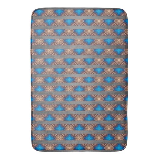Nautical Diamond Pools & Stripes Pattern Badmat (Voorkant Verticaal)
