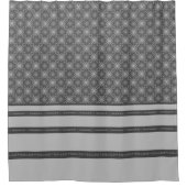 Nautical Diamond Pools & Stripes Pattern Douchegordijn (Voorkant)