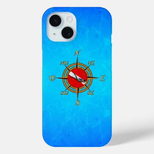 Nautical Dive Compass Case-Mate iPhone Case (Achterkant)