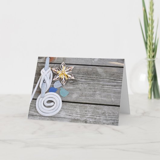 Nautical Dock met siervoorwerpen Feestdagen Kaart (Voorkant)