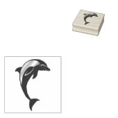 Nautical dolphin springen porpoise oceaanvis rubberstempel (Gestempeld)