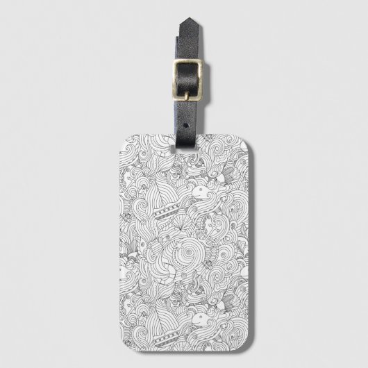 Nautical Doodle Bagagelabel (Voorkant (verticaal))