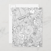 Nautical Doodle Briefkaart (Voorkant / Achterkant)