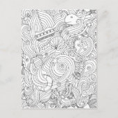 Nautical Doodle Briefkaart (Voorkant)