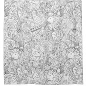 Nautical Doodle Douchegordijn (Voorkant)