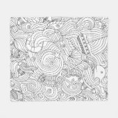 Nautical Doodle Fleece Deken (Voorkant (Horizontaal))