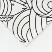 Nautical Doodle Fleece Deken (Hoek)