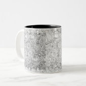 Nautical Doodle Tweekleurige Koffiemok (Voorkant links)