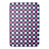 Nautical Doodles – Hot Pink & Navy Mini Check Badmat (Voorkant Verticaal)