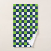 Nautical Doodles – Lime & Navy Coastal Stripe Bad Handdoek (Handdoek)