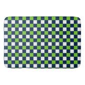 Nautical Doodles – Lime & Navy Mini Check Badmat (Voorkant)