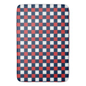 Nautical Doodles – Red & Navy Mini Check Badmat (Voorkant Verticaal)