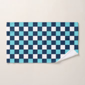 Nautical Doodles – Turquoise & Navy Kuststreep Bad Handdoek (Handdoek)