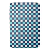 Nautical Doodles – Turquoise & Navy Mini Geruit Badmat (Voorkant Verticaal)