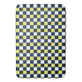 Nautical Doodles – Yellow & Navy Mini Check Badmat (Voorkant Verticaal)