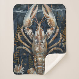 Nautical Dream Lobster Sherpa Deken