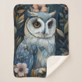 Nautical Dream Owl Sherpa Deken (Voorkant)