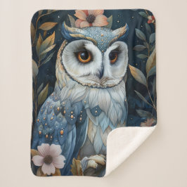 Nautical Dream Owl Sherpa Deken