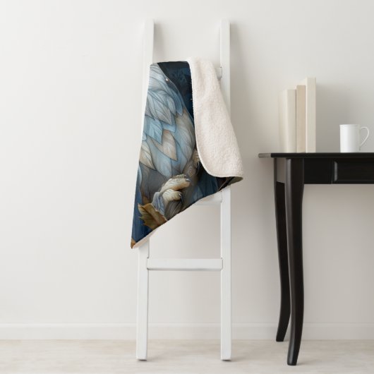 Nautical Dream Owl Sherpa Deken (In situ)