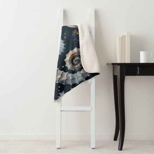 Nautical Dream Seahorse Sherpa Deken (In situ)