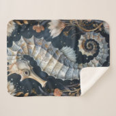 Nautical Dream Seahorse Sherpa Deken (Voorkant (horizontaal))