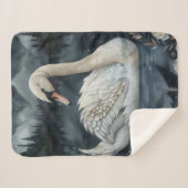 Nautical Dream Swan Sherpa Deken (Voorkant (horizontaal))