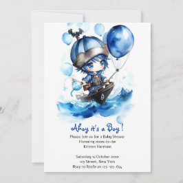 Nautical Dreams onthuld: Boy Baby shower Kaart