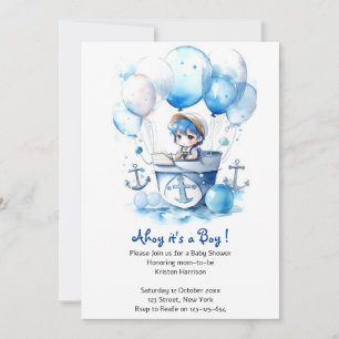 Nautical Dreams onthuld jongen Baby shower Kaart