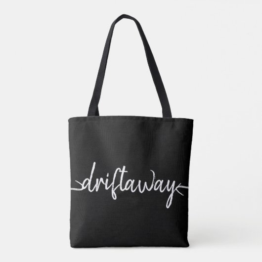 nautical DRIFT AWAY script | Tote Bag (Achterkant)