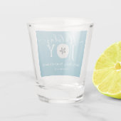 Nautical Dusty Joy Sand dollar 3 FotoKerstmis Shot Glas (Achterkant)