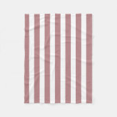 Nautical Dusty Pink & White Striped Fleece Deken (Voorkant)