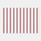 Nautical Dusty Pink & White Striped Inpakpapier Vel (Voorkant 3)