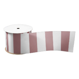 Nautical Dusty Pink & White Striped Satijnen Lint