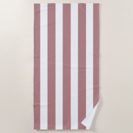 Nautical Dusty Pink & White Striped Strandlaken