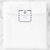 Nautical Elegant Anchor Striped Wedding Stickers (Tas)