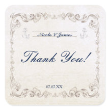  Nautical Elegant Beach Wedding Stickers