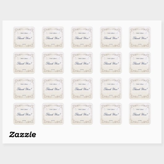  Nautical Elegant Beach Wedding Stickers (Vel)