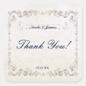  Nautical Elegant Beach Wedding Stickers (Voorkant)